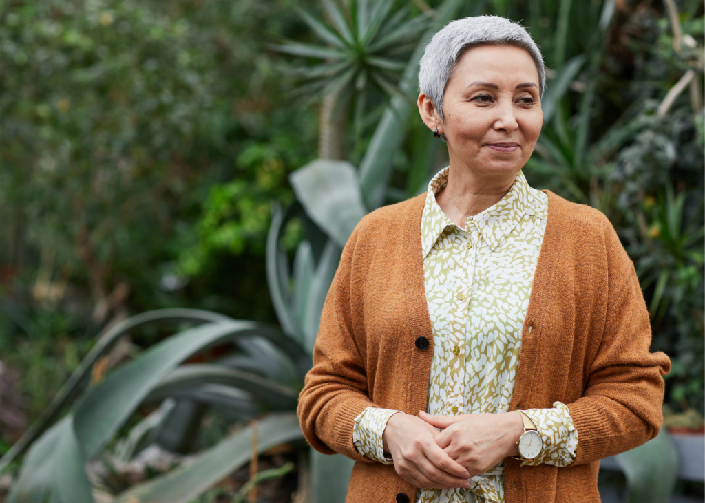 Woman experiencing menopause