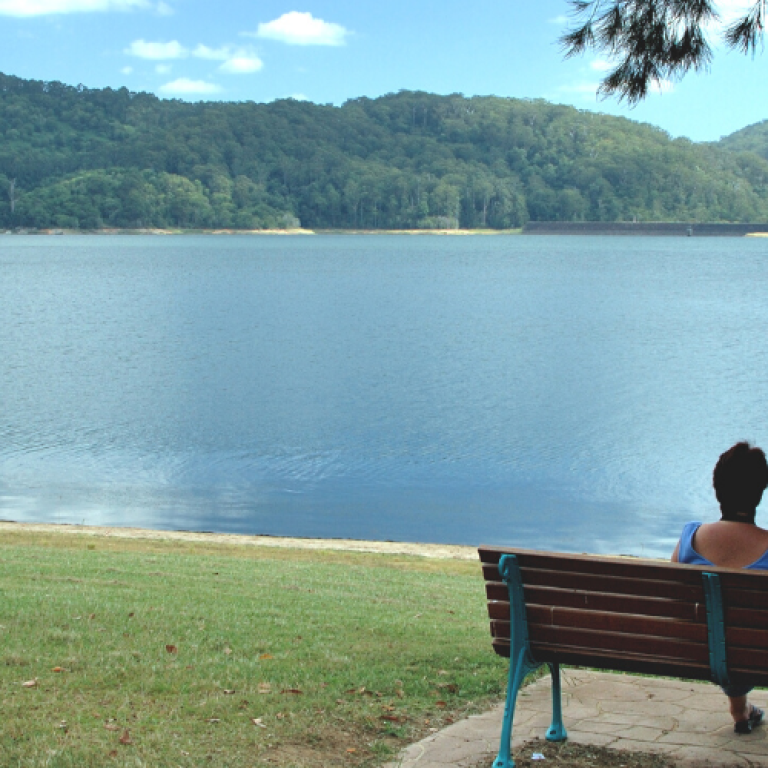woman focusing on health